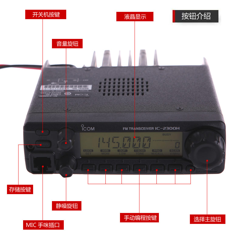 IC-2300H車載對講機(jī)使用說明書